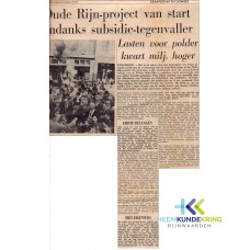 Pannerden 13-05-1967 Gelderlander- Oude Rijn Project.